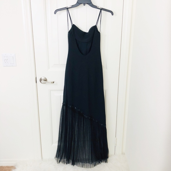 Dave & Johnny Black Prom Formal Gown Dress 3/4 - Picture 5 of 7